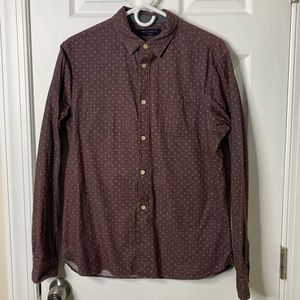 All Saints Red Bethel Button Up